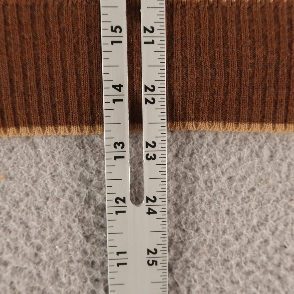 John Ashford Tan/Brown Herringbone Men's Cardigan - Picture 9 of 9